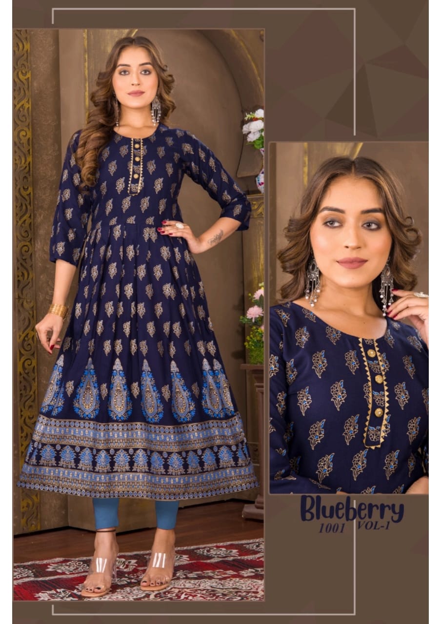 Blueberry Vol 1 Exclusive Designer Wear Wholesale Anarkali Kurtis
